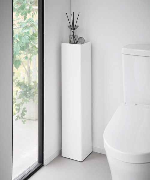 TIMELESS COMFORT（タイムレスコンフォート）の「tower（タワー）キャスター付きスリムトイレラック（バス/トイレグッズ・レディース・ブラック/ホワイト・ONE SIZE）」の2枚目の写真