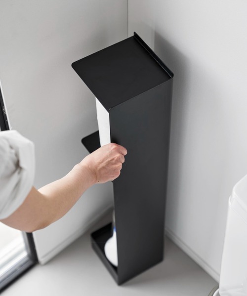 TIMELESS COMFORT（タイムレスコンフォート）の「tower（タワー）キャスター付きスリムトイレラック（バス/トイレグッズ・レディース・ブラック/ホワイト・ONE SIZE）」の12枚目の写真