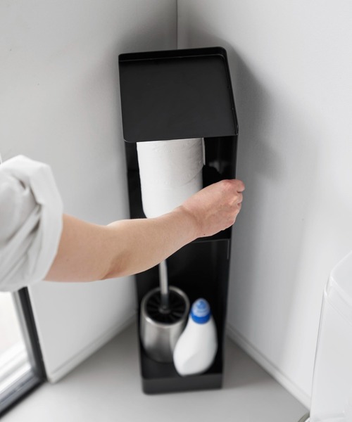 TIMELESS COMFORT（タイムレスコンフォート）の「tower（タワー）キャスター付きスリムトイレラック（バス/トイレグッズ・レディース・ブラック/ホワイト・ONE SIZE）」の13枚目の写真