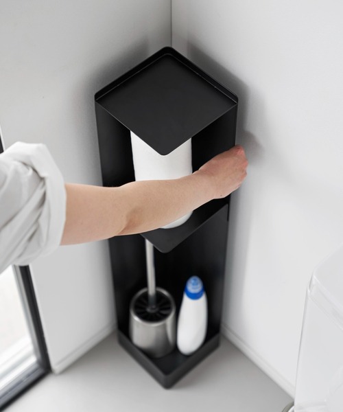 TIMELESS COMFORT（タイムレスコンフォート）の「tower（タワー）キャスター付きスリムトイレラック（バス/トイレグッズ・レディース・ブラック/ホワイト・ONE SIZE）」の14枚目の写真