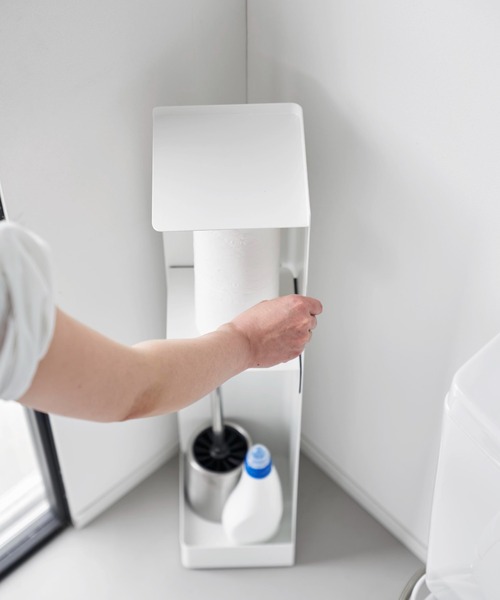 TIMELESS COMFORT（タイムレスコンフォート）の「tower（タワー）キャスター付きスリムトイレラック（バス/トイレグッズ・レディース・ブラック/ホワイト・ONE SIZE）」の8枚目の写真