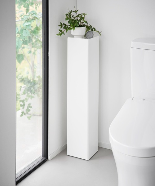 TIMELESS COMFORT（タイムレスコンフォート）の「tower（タワー）キャスター付きスリムトイレラック（バス/トイレグッズ・レディース・ブラック/ホワイト・ONE SIZE）」の10枚目の写真