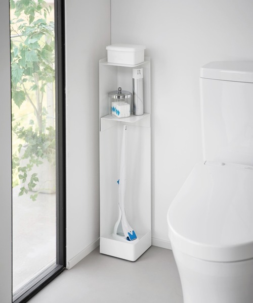 TIMELESS COMFORT（タイムレスコンフォート）の「tower（タワー）キャスター付きスリムトイレラック（バス/トイレグッズ・レディース・ブラック/ホワイト・ONE SIZE）」の6枚目の写真