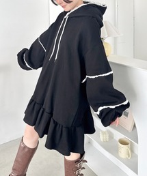 SOLLON. | フリルフーディーミニワンピース(ワンピース)