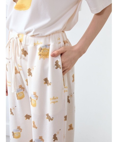 新品　ジェラートピケ　ベビモコはちみつベアジャガードプルオーバー　パンツ　くま ジェラートピケ ベビモコはちみつベアジャガードプルオーバー&ベビモコ