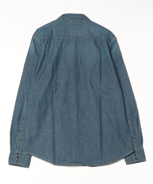 REPLAY(リプレイ)の「6.5OZ ダメージ加工デニムウエスタンシャツ(シャツ/ブラウス・メンズ・ダークブルー・X-LARGE/LARGE/MEDIUM/SMALL)」の8枚目の写真