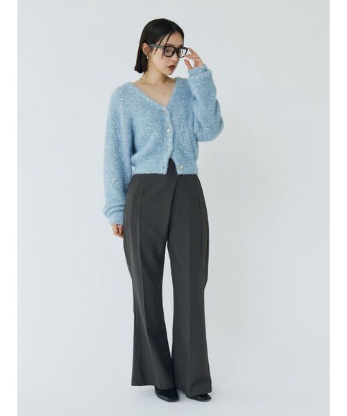 LAGUNAMOON（ラグナムーン）の「フェザーネップカーデプルオーバー（カーディガン/ボレロ・レディース・チャコールグレー/ブルー/イエロー・FREE）」の7枚目の写真