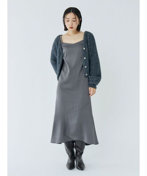 LAGUNAMOON（ラグナムーン）の「フェザーネップカーデプルオーバー（カーディガン/ボレロ・レディース・チャコールグレー/ブルー/イエロー・FREE）」の8枚目の写真