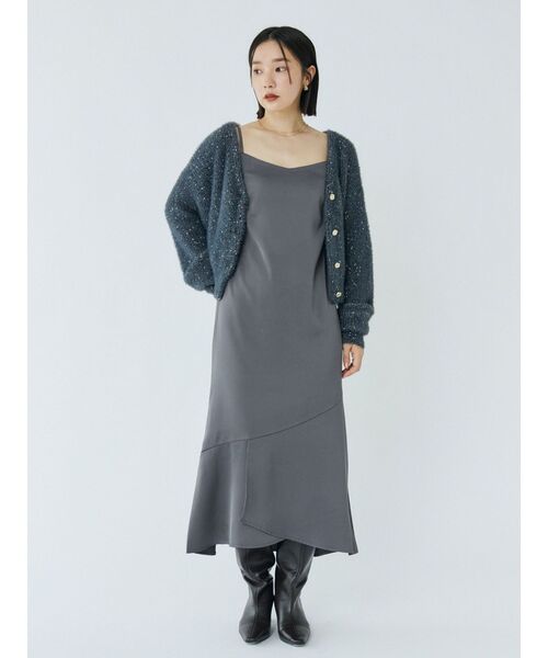 LAGUNAMOON（ラグナムーン）の「フェザーネップカーデプルオーバー（カーディガン/ボレロ・レディース・チャコールグレー/ブルー/イエロー・FREE）」の9枚目の写真