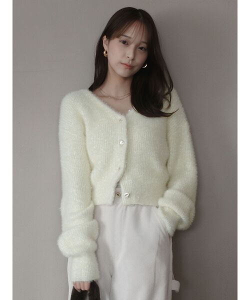 LAGUNAMOON（ラグナムーン）の「フェザーネップカーデプルオーバー（カーディガン/ボレロ・レディース・チャコールグレー/ブルー/イエロー・FREE）」の17枚目の写真