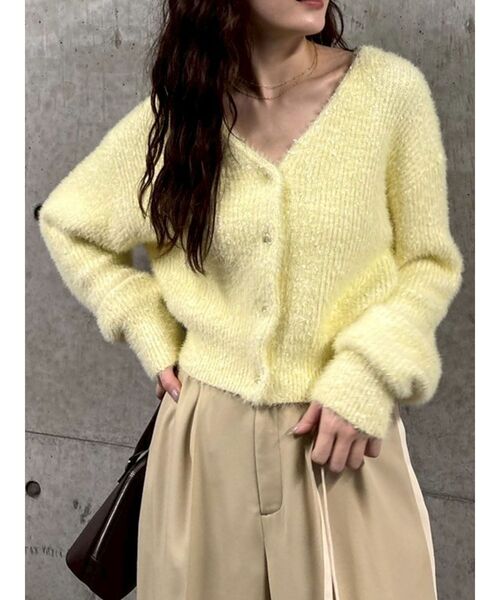 LAGUNAMOON（ラグナムーン）の「フェザーネップカーデプルオーバー（カーディガン/ボレロ・レディース・チャコールグレー/ブルー/イエロー・FREE）」の20枚目の写真