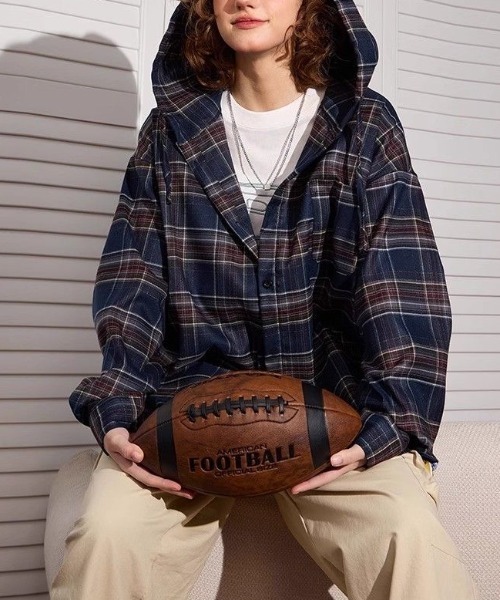 セール】チェック柄フード付きシャツ（パーカー）｜FreeZone（フリー