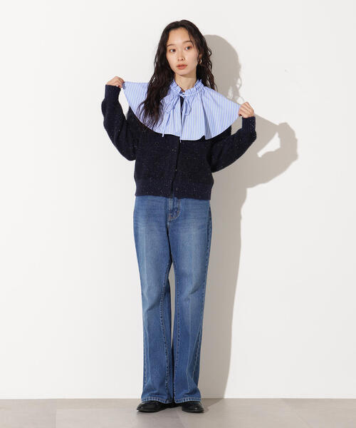 N.（N. Natural Beauty Basic）（エヌエヌナチュラルビューティーベーシック）の「【追加生産】ビーズミックスヘアリーカーディガン（カーディガン/ボレロ・レディース・レッド/チャコールグレー/ネイビー・MEDIUM）」の14枚目の写真