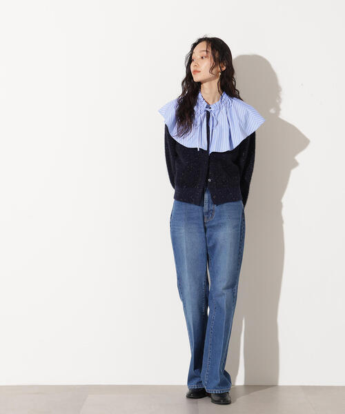 N.（N. Natural Beauty Basic）（エヌエヌナチュラルビューティーベーシック）の「【追加生産】ビーズミックスヘアリーカーディガン（カーディガン/ボレロ・レディース・レッド/チャコールグレー/ネイビー・MEDIUM）」の16枚目の写真