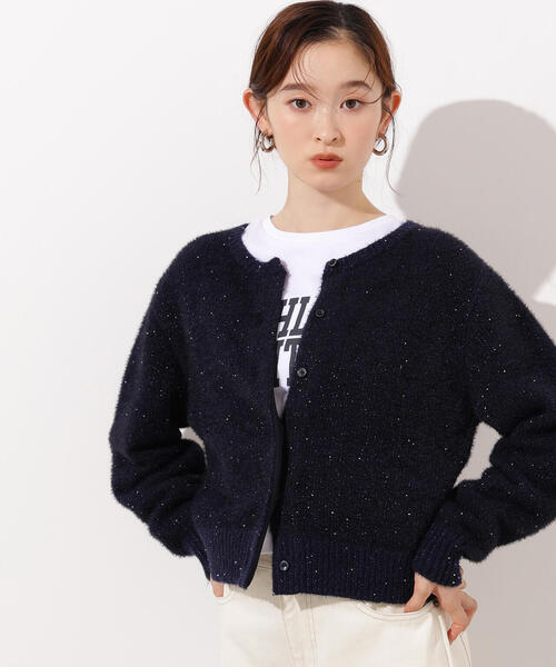 N.（N. Natural Beauty Basic）（エヌエヌナチュラルビューティーベーシック）の「【追加生産】ビーズミックスヘアリーカーディガン（カーディガン/ボレロ・レディース・レッド/チャコールグレー/ネイビー・MEDIUM）」の20枚目の写真