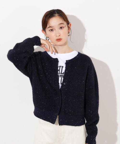 N.（N. Natural Beauty Basic）（エヌエヌナチュラルビューティーベーシック）の「【追加生産】ビーズミックスヘアリーカーディガン（カーディガン/ボレロ・レディース・レッド/チャコールグレー/ネイビー・MEDIUM）」の21枚目の写真