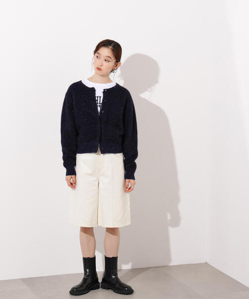 N.（N. Natural Beauty Basic）（エヌエヌナチュラルビューティーベーシック）の「【追加生産】ビーズミックスヘアリーカーディガン（カーディガン/ボレロ・レディース・レッド/チャコールグレー/ネイビー・MEDIUM）」の22枚目の写真