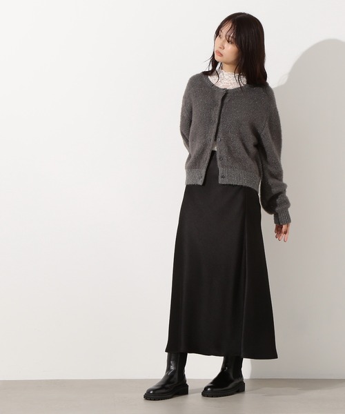 N.（N. Natural Beauty Basic）（エヌエヌナチュラルビューティーベーシック）の「【追加生産】ビーズミックスヘアリーカーディガン（カーディガン/ボレロ・レディース・レッド/チャコールグレー/ネイビー・MEDIUM）」の8枚目の写真