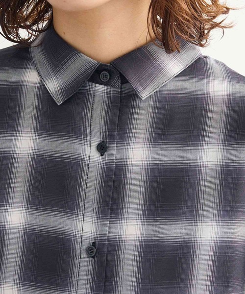 ELENCARE DUE（エレンカーレデュエ）の「・ELENCARE DUE チェックギャザーシャツ（シャツ/ブラウス・レディース・ネイビー/アイボリー/ブラック・FREE）」の10枚目の写真