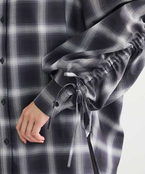 ELENCARE DUE（エレンカーレデュエ）の「・ELENCARE DUE チェックギャザーシャツ（シャツ/ブラウス・レディース・ネイビー/アイボリー/ブラック・FREE）」の12枚目の写真