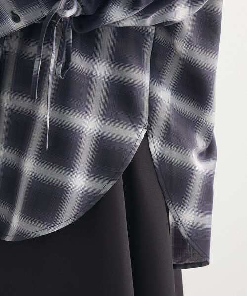 ELENCARE DUE（エレンカーレデュエ）の「・ELENCARE DUE チェックギャザーシャツ（シャツ/ブラウス・レディース・ネイビー/アイボリー/ブラック・FREE）」の13枚目の写真