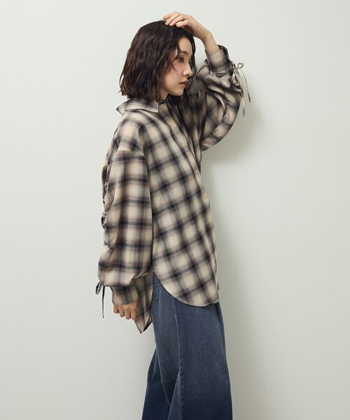 ELENCARE DUE（エレンカーレデュエ）の「・ELENCARE DUE チェックギャザーシャツ（シャツ/ブラウス・レディース・ネイビー/アイボリー/ブラック・FREE）」の20枚目の写真