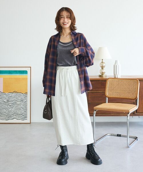 ELENCARE DUE（エレンカーレデュエ）の「・ELENCARE DUE チェックギャザーシャツ（シャツ/ブラウス・レディース・ネイビー/アイボリー/ブラック・FREE）」の22枚目の写真