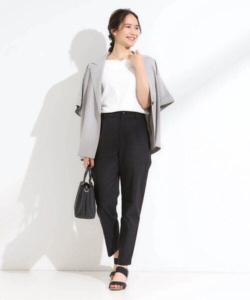 DRESKIP（ドレスキップ）の「【S-LL】女性らしさ漂うハートネック テレコ5分袖トップス（Tシャツ/カットソー・レディース・ブラック/ブルーグリーン/オフホワイト/ホワイト系5・01/02/03/04）」の12枚目の写真