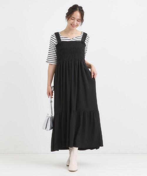 DRESKIP（ドレスキップ）の「【S-LL】女性らしさ漂うハートネック テレコ5分袖トップス（Tシャツ/カットソー・レディース・ブラック/ブルーグリーン/オフホワイト/ホワイト系5・01/02/03/04）」の8枚目の写真