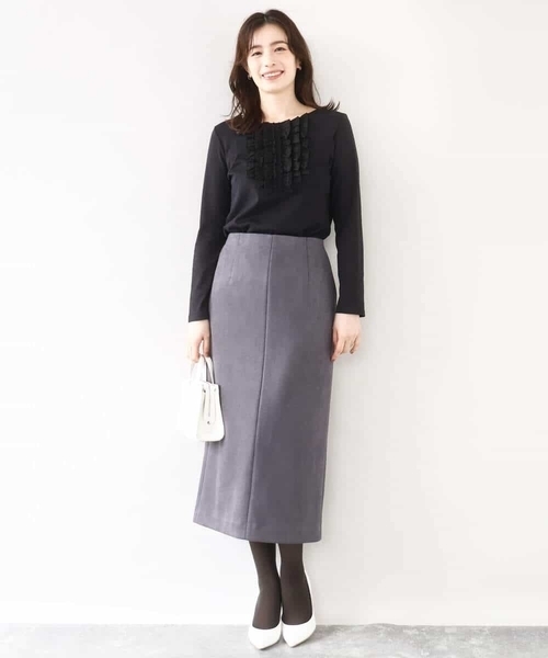 OFUON le MK(オフオンルエムケー)の「【2025AW】ミニフリルディティールコットンカットソー/洗える/WEB限定サイズあり(Tシャツ/カットソー・レディース・ホワイト/ブルー系その他・36/38)」の20枚目の写真