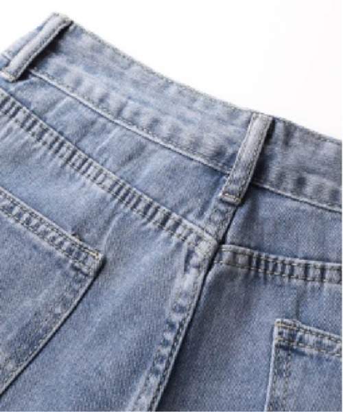 LA POMME petit（ラポミ・プチ）の「Heart Embroidery Denim Pants（デニムパンツ・レディース・ブルー・SMALL/MEDIUM/LARGE/X-LARGE）」の6枚目の写真