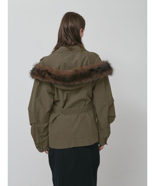 styling/（スタイリング）の「【セットアップ対応】アタッチドフードジャケット（ミリタリージャケット・レディース・カーキ/ベージュ・0/1）」の13枚目の写真