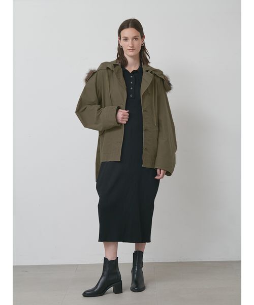 styling/（スタイリング）の「【セットアップ対応】アタッチドフードジャケット（ミリタリージャケット・レディース・カーキ/ベージュ・0/1）」の15枚目の写真