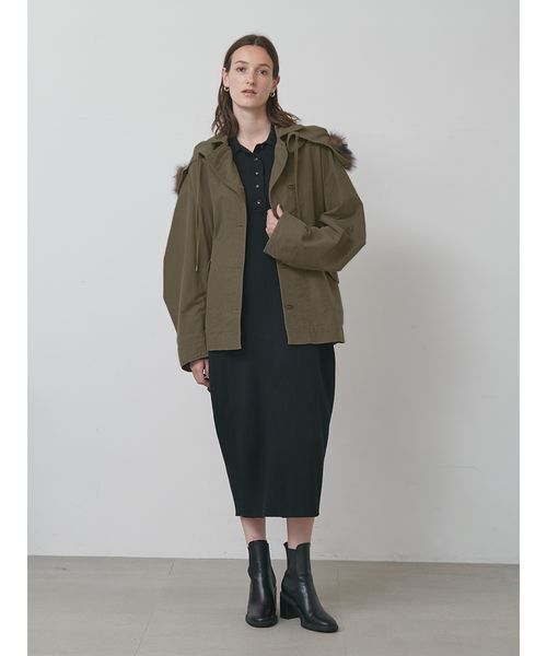 styling/（スタイリング）の「【セットアップ対応】アタッチドフードジャケット（ミリタリージャケット・レディース・カーキ/ベージュ・0/1）」の16枚目の写真