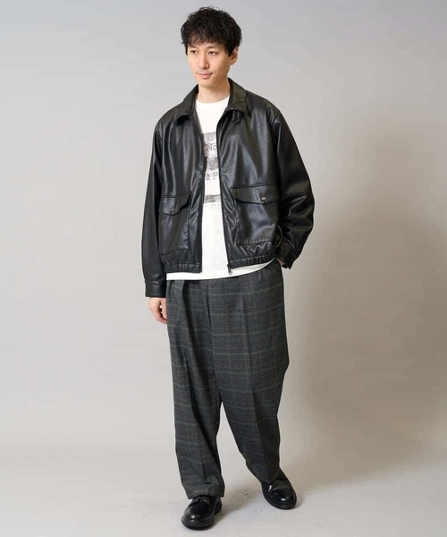 a.v.v（アーヴェヴェ）の「【綿100％】フォトプリントワイドシルエットカットソー　ロンT（Tシャツ/カットソー・メンズ・ホワイト/チャコールグレー・50/46/48/44）」の6枚目の写真