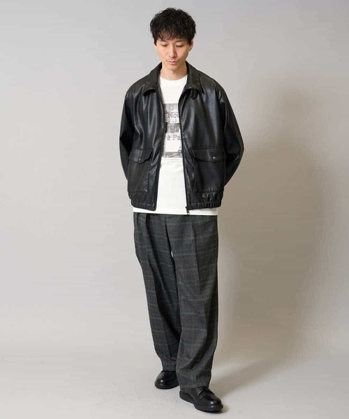a.v.v（アーヴェヴェ）の「【綿100％】フォトプリントワイドシルエットカットソー　ロンT（Tシャツ/カットソー・メンズ・ホワイト/チャコールグレー・50/46/48/44）」の9枚目の写真