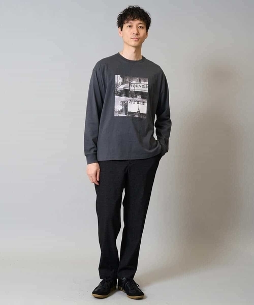 a.v.v（アーヴェヴェ）の「【綿100％】フォトプリントワイドシルエットカットソー　ロンT（Tシャツ/カットソー・メンズ・ホワイト/チャコールグレー・50/46/48/44）」の10枚目の写真