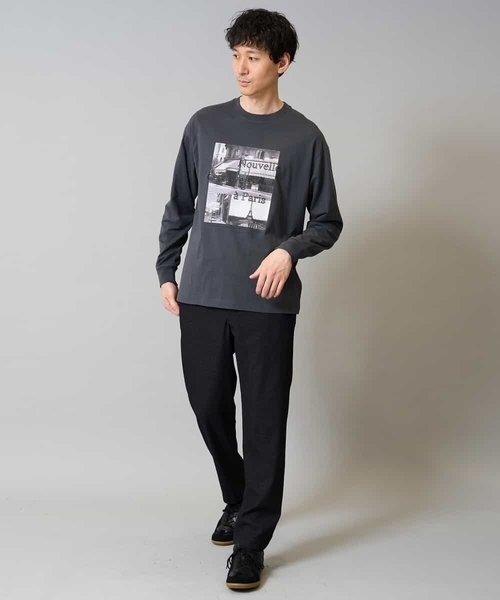 a.v.v（アーヴェヴェ）の「【綿100％】フォトプリントワイドシルエットカットソー　ロンT（Tシャツ/カットソー・メンズ・ホワイト/チャコールグレー・50/46/48/44）」の12枚目の写真