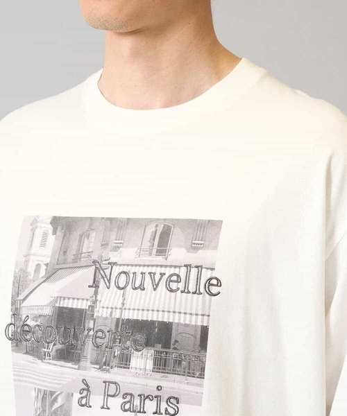 a.v.v（アーヴェヴェ）の「【綿100％】フォトプリントワイドシルエットカットソー　ロンT（Tシャツ/カットソー・メンズ・ホワイト/チャコールグレー・50/46/48/44）」の20枚目の写真