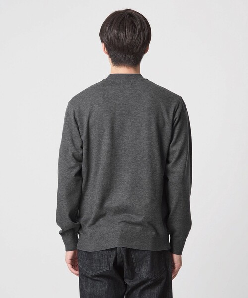 green label relaxing（グリーンレーベルリラクシング）の「【WEB限定】JUST fit ジャケイン モックネック ニット（ニット/セーター・メンズ・ブラック/ダークグレー/ダークブラウン・M/L/S/XL）」の7枚目の写真