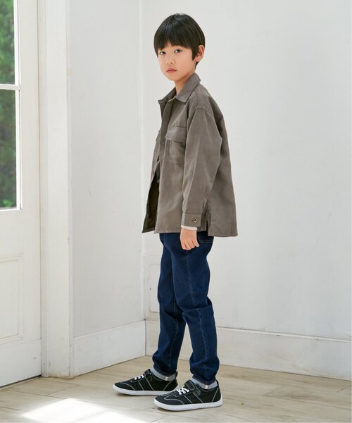 ikka（イッカ）の「【親子コーデ】フェイクスエード／デニムシャウター（110~160cm）（シャツ/ブラウス・キッズ・ブルー/スモークグレー・S/M/L/XL/XS）」の6枚目の写真