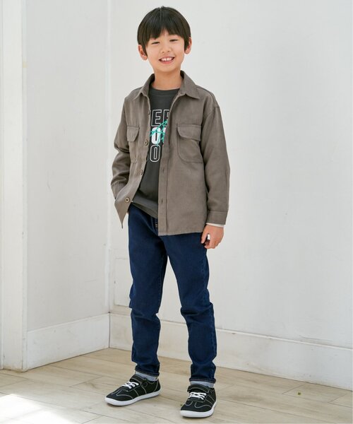 ikka（イッカ）の「【親子コーデ】フェイクスエード／デニムシャウター（110~160cm）（シャツ/ブラウス・キッズ・ブルー/スモークグレー・S/M/L/XL/XS）」の8枚目の写真
