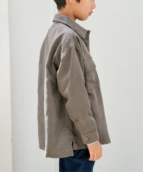 ikka（イッカ）の「【親子コーデ】フェイクスエード／デニムシャウター（110~160cm）（シャツ/ブラウス・キッズ・ブルー/スモークグレー・S/M/L/XL/XS）」の10枚目の写真