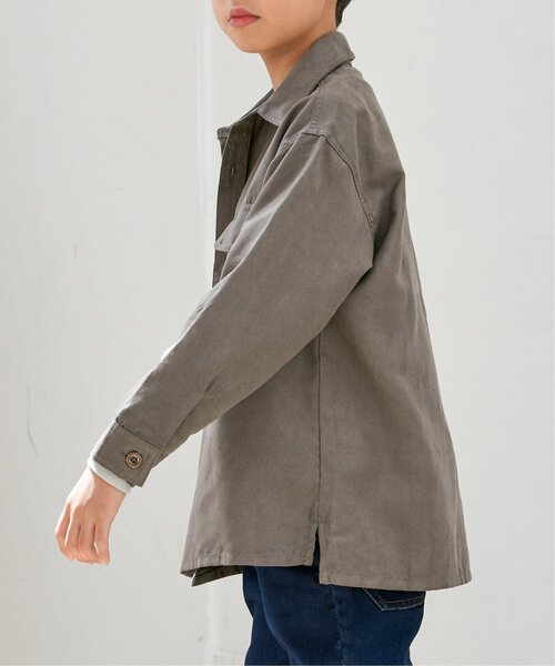 ikka（イッカ）の「【親子コーデ】フェイクスエード／デニムシャウター（110~160cm）（シャツ/ブラウス・キッズ・ブルー/スモークグレー・S/M/L/XL/XS）」の11枚目の写真