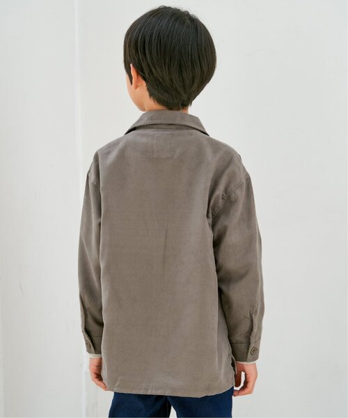 ikka（イッカ）の「【親子コーデ】フェイクスエード／デニムシャウター（110~160cm）（シャツ/ブラウス・キッズ・ブルー/スモークグレー・S/M/L/XL/XS）」の12枚目の写真