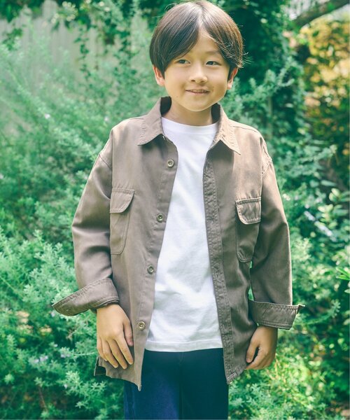 ikka（イッカ）の「【親子コーデ】フェイクスエード／デニムシャウター（110~160cm）（シャツ/ブラウス・キッズ・ブルー/スモークグレー・S/M/L/XL/XS）」の13枚目の写真