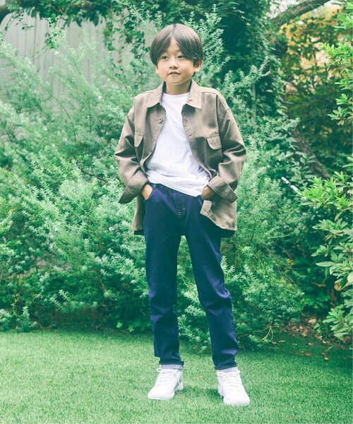 ikka（イッカ）の「【親子コーデ】フェイクスエード／デニムシャウター（110~160cm）（シャツ/ブラウス・キッズ・ブルー/スモークグレー・S/M/L/XL/XS）」の15枚目の写真