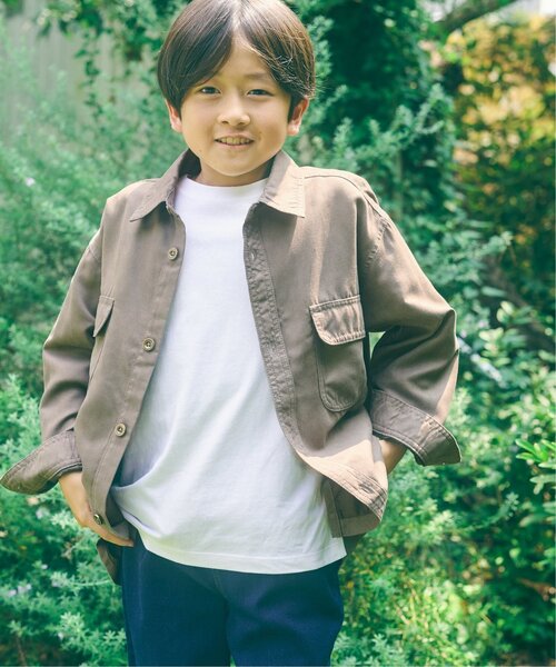 ikka（イッカ）の「【親子コーデ】フェイクスエード／デニムシャウター（110~160cm）（シャツ/ブラウス・キッズ・ブルー/スモークグレー・S/M/L/XL/XS）」の16枚目の写真