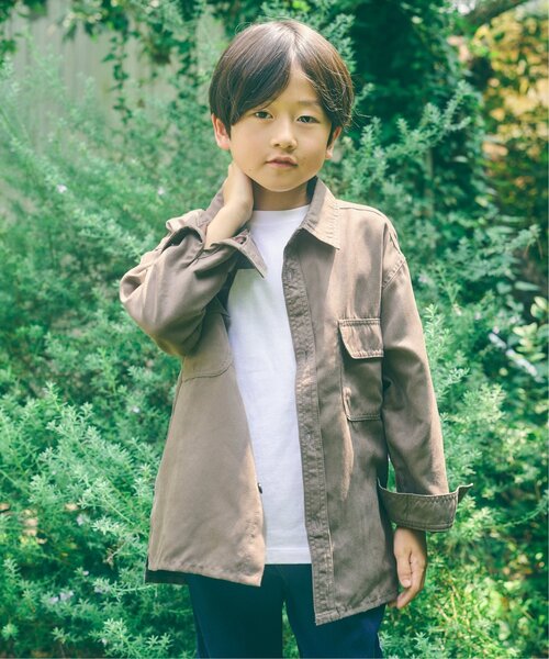 ikka（イッカ）の「【親子コーデ】フェイクスエード／デニムシャウター（110~160cm）（シャツ/ブラウス・キッズ・ブルー/スモークグレー・S/M/L/XL/XS）」の17枚目の写真