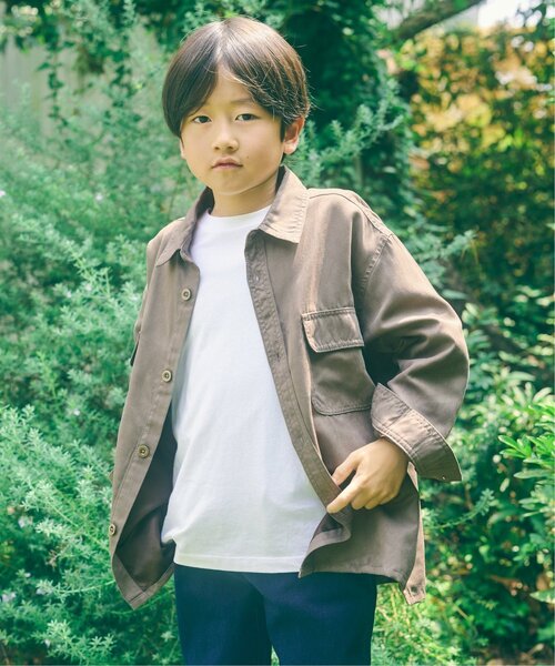 ikka（イッカ）の「【親子コーデ】フェイクスエード／デニムシャウター（110~160cm）（シャツ/ブラウス・キッズ・ブルー/スモークグレー・S/M/L/XL/XS）」の18枚目の写真